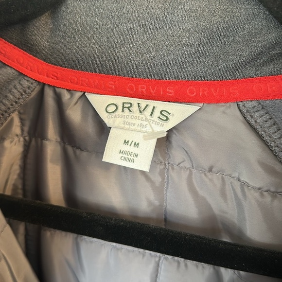 Orvis Classic Collection Quilted Puffer Jacket Gray medium men’s - Picture 3 of 7